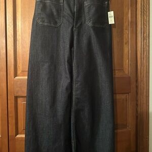 Anthropologie Dark Blue Flare & Wide Leg Jeans